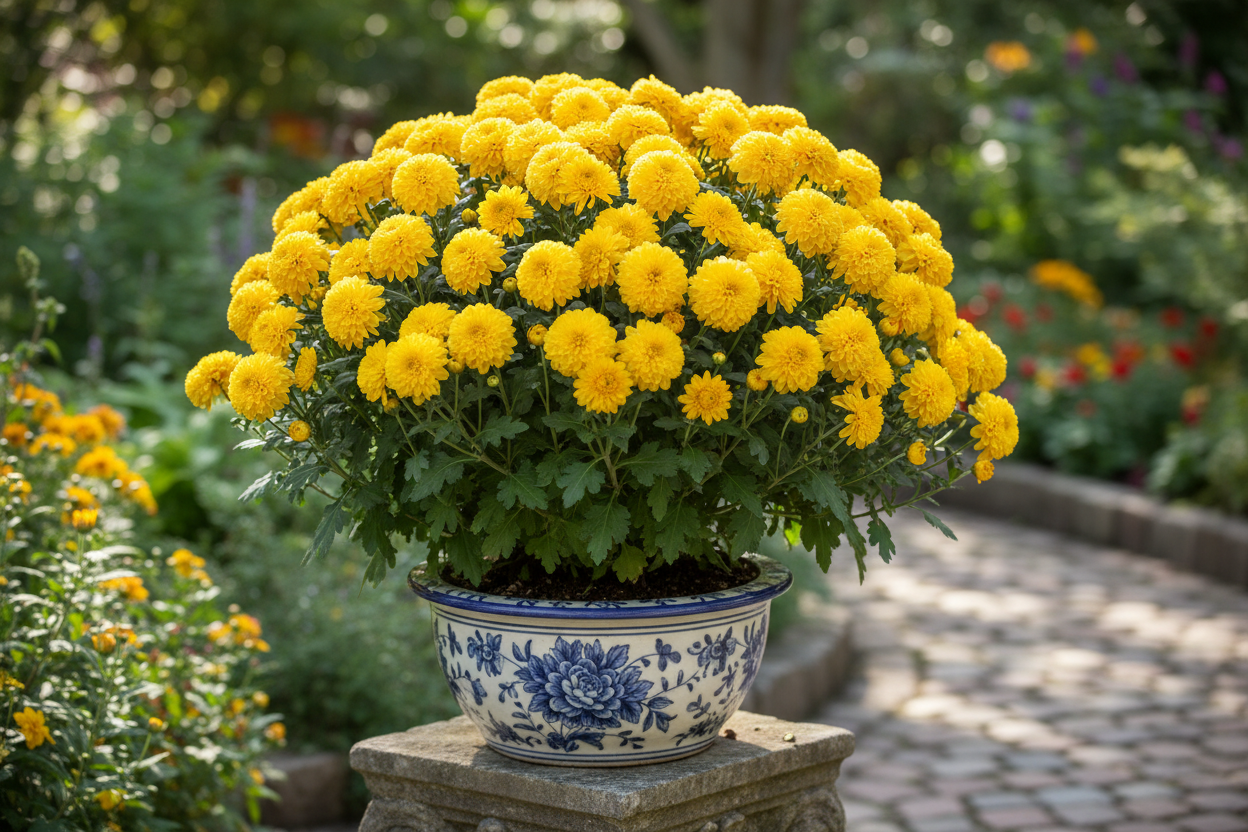 YELLOW CHRYSANTHRMUM PLANT